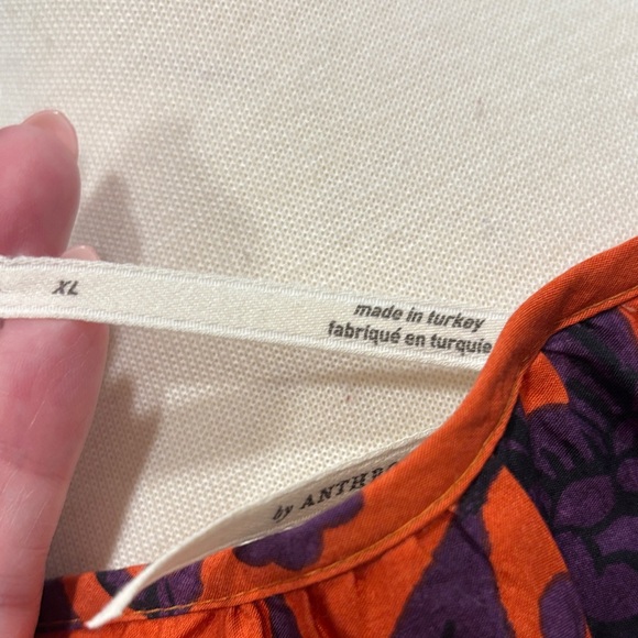 Anthropologie Orange and Purple Maxi Dress - Picture 9 of 10